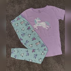 Carters Unicorn Pajamas sz 14